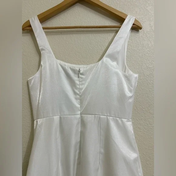 Lulu's White Square Neck Sleeveless Mini Dress - Picture 6 of 13